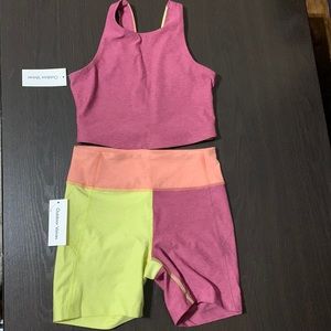 Last call: outdoor voices set NWT Venus Crop Top and 5” warmup short